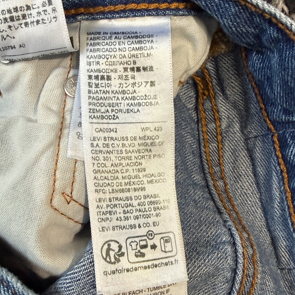 Levi’s 501 90’s Jeans Women’s 23 Straight Leg Big E Premium Denim Classic Casual - Picture 6 of 9